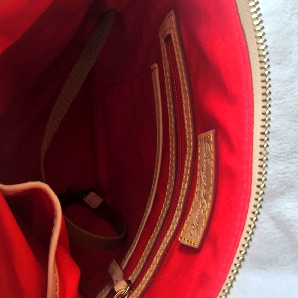 New Dooney & Bourke Leather Art Deco Zip Crossbody Colorful W Key Clip - Picture 10 of 10